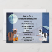 Cute Horses in Costumes ~ Horse Halloween Party Invitation (Back)