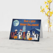 Cute Horses in Costumes Horsey Halloween Horse Card (Yellow Flower)