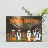 Cute Horsey Halloween Holiday Horse Party Invitation (Standing Front)
