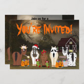 Cute Horsey Halloween Holiday Horse Party Invitation (Front/Back)
