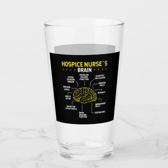 Cute Hospice Nursing Day Idea Hospice Nurse Glass (Front)
