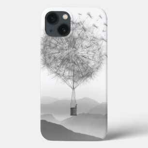 Cute Hot Air Balloon Dandelion Seeds Blowing iPhone 13 Case