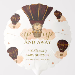Cute Hot Air Balloon Jungle Lion Boy Baby Shower