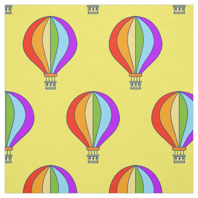 Cute hot air balloon nursery DIY textile fabric (Swatch)