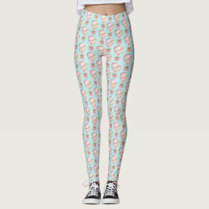 Cute Hot Air Balloon Watercolor Pattern Leggings