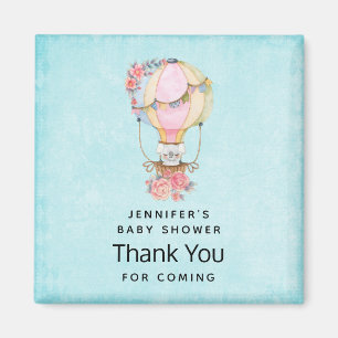 Cute Hot Air Balloon Watercolor Thank You Magnet
