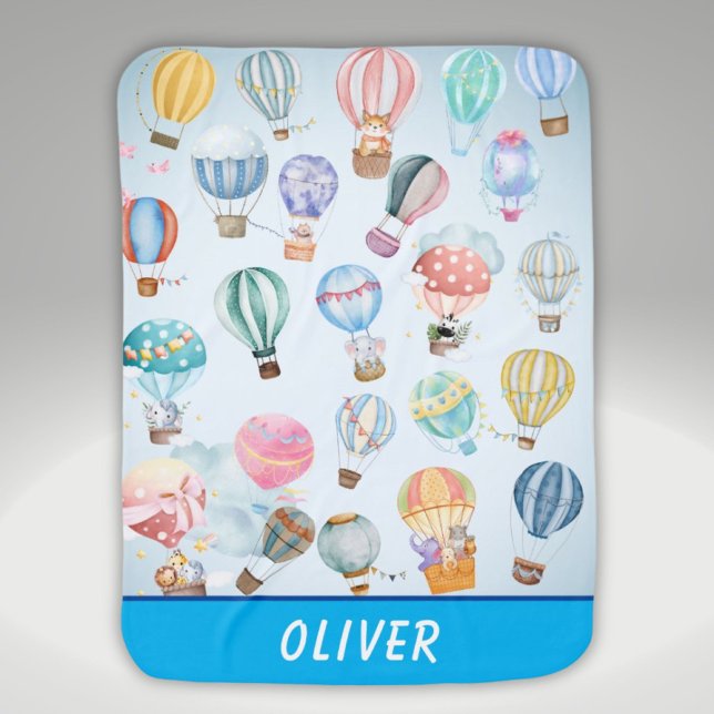 Cute Hot Air Balloons  Baby Blanket (Creator Uploaded)