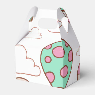 Cute Hot Air Balloons Pattern Favor Boxes