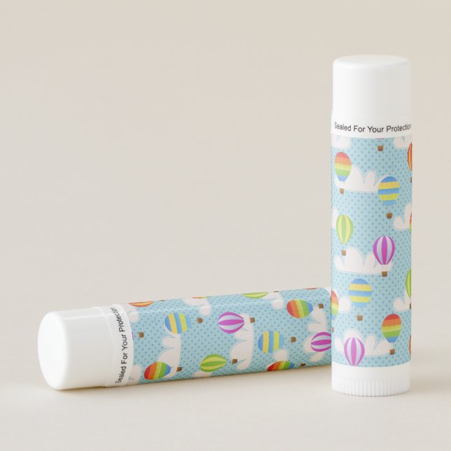 Cute Hot Air Balloons Pattern Lip Balm (Front)