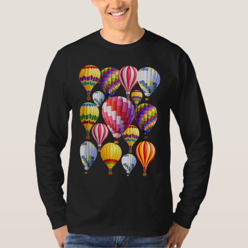 Cute Hot Air Balloons Riding Balloon Expert Rider  T_Shirt