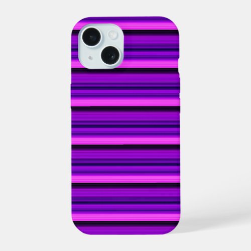 Cute hot black purple stripes iPhone 15 case