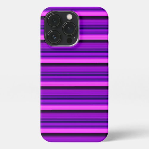 Cute hot black purple stripes iPhone 13 pro case