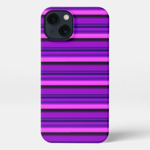 Cute hot black purple stripes iPhone 13 case