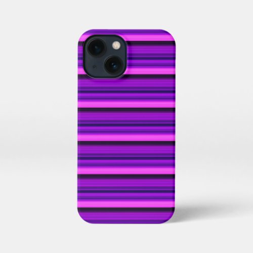 Cute hot black purple stripes iPhone 13 mini case