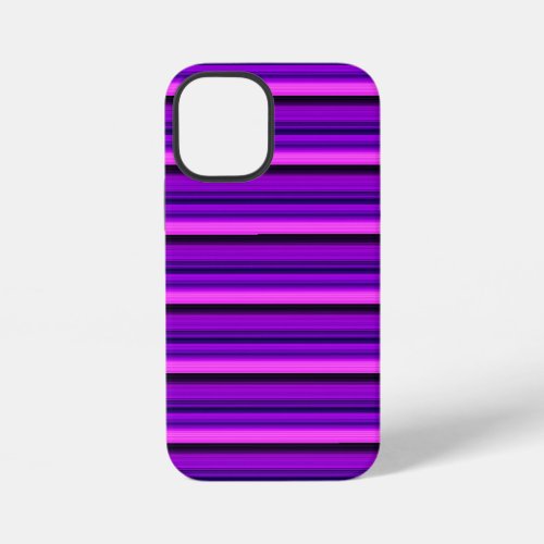 Cute hot black purple stripes iPhone 12 mini case