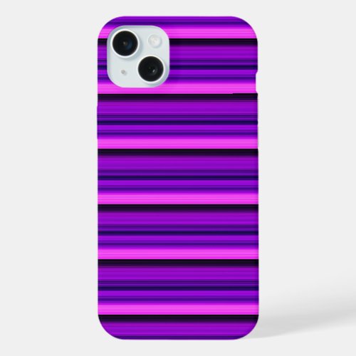 Cute hot black purple stripes iPhone 15 plus case