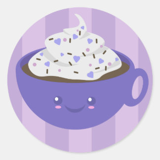 Cute Hot Chocolate Classic Round Sticker