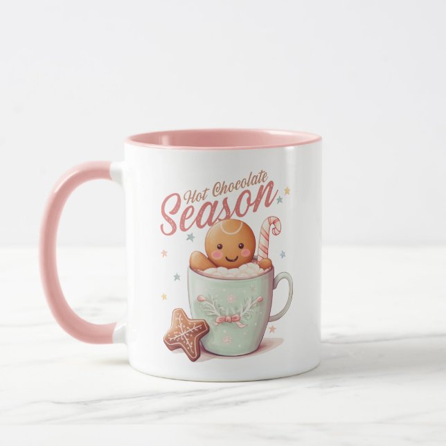 Cute Hot Chocolate Season Sweet Christmas Mug (Left)