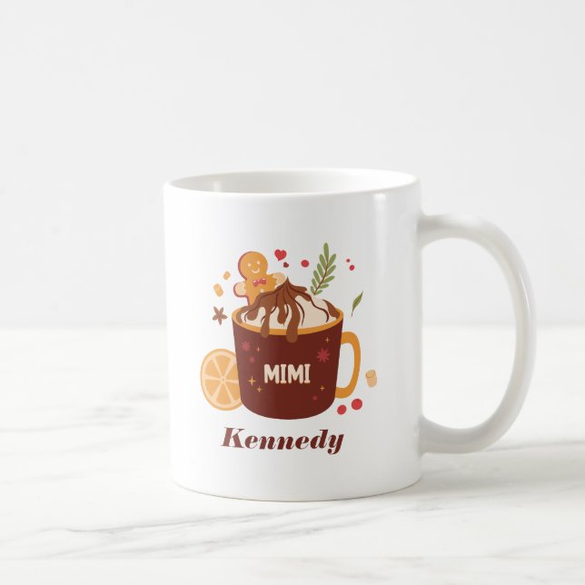 Cute Hot Chocolate with Gingerbread Coffee Mug (Right)