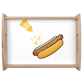 Cute Hot Dog & Mustard Bottle Serving Tray