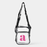 Cute Hot Pink Custom Monogram Retro Lettering