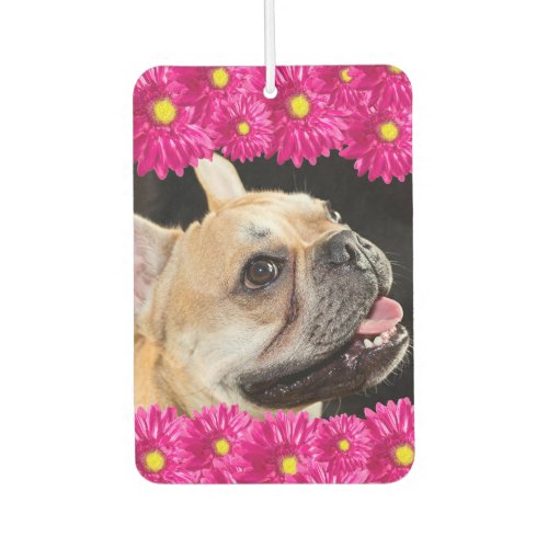 Cute Hot Pink Daisy Custom Photo Car Air Freshener