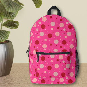 Cute Hot Pink Girly Dot Printed Backpack