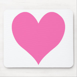 Cute Hot Pink Heart Mouse Pad
