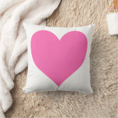 Cute Hot Pink Heart Throw Pillow | Zazzle