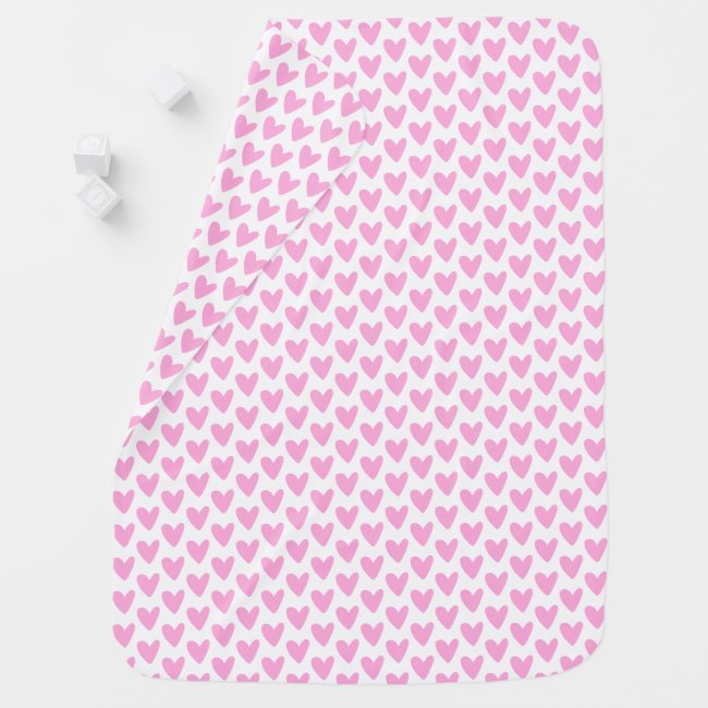Cute Hot Pink Hearts Pattern