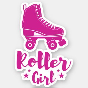 VALUE Ice Skating Cute Assorted Pink/Blue Sticker, Zazzle
