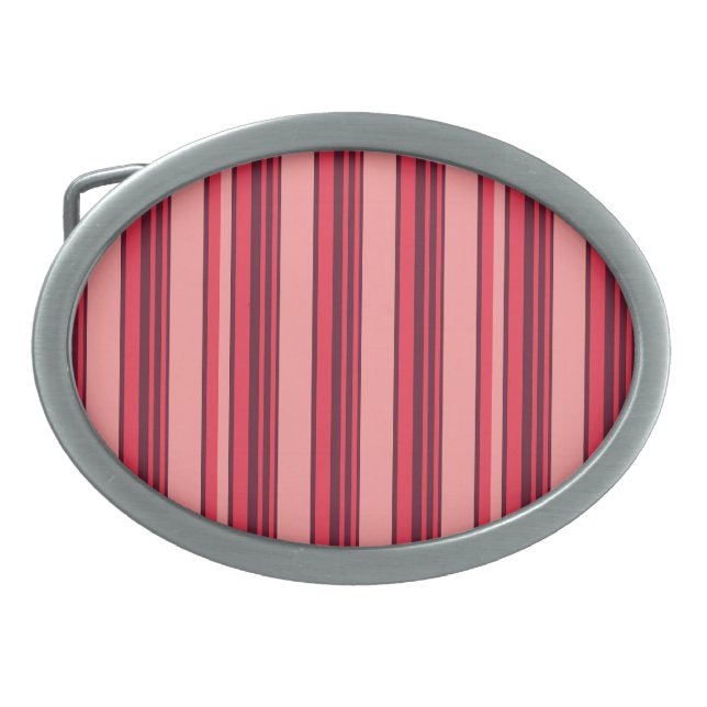 Cute hot pink stripes belt buckle (Front)