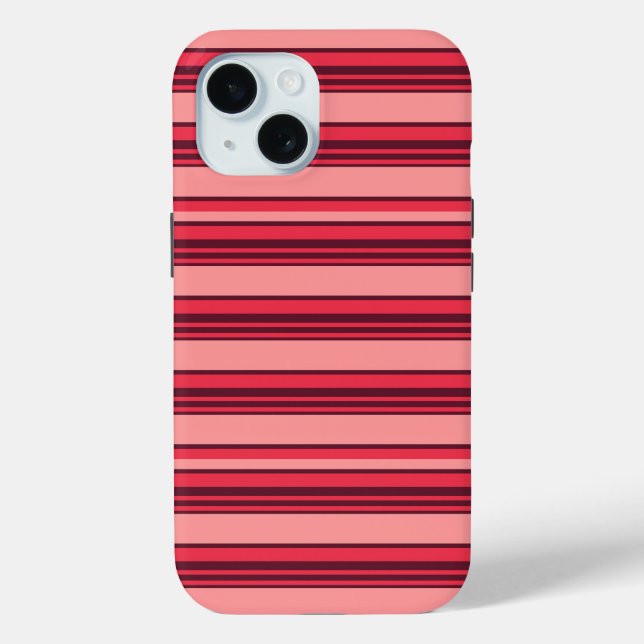 Cute hot pink stripes Case-Mate iPhone case (Back)