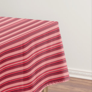 Cute hot pink stripes tablecloth