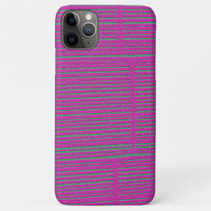 Cute Hot Pink Unique Modern Stripe Pattern iPhone 11 Pro Max Case