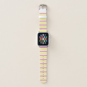 Cute Hot Pink, Yellow and White Stripes 