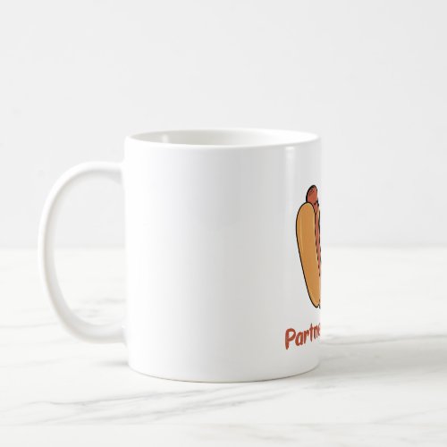 Cute Hotdog and Mustard Partners For Life Couples Coffee Mug