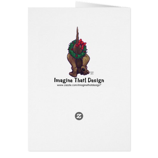 Cute Hound Dog Holiday Card (Back)