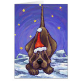 Cute Hound Dog Holiday Card (Front)