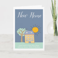 Cute House and Tree Themed New Home Personalized