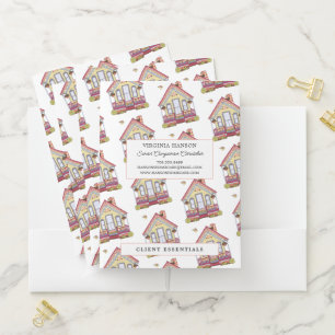 Cute House Caregiver Client Care Pocket Folder