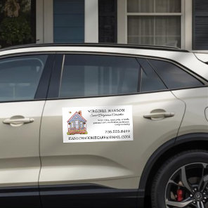 Cute House Caregiver Services Car Magnet