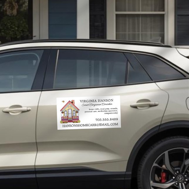 Cute House Caregiver Services Car Magnet (Creator Uploaded)