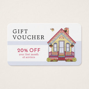 Cute House Caregiver Services Coupon Gift Card