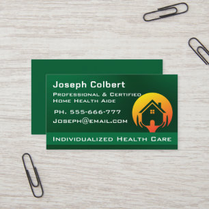 Cute House Caregiver Services Single Sided Business Card
