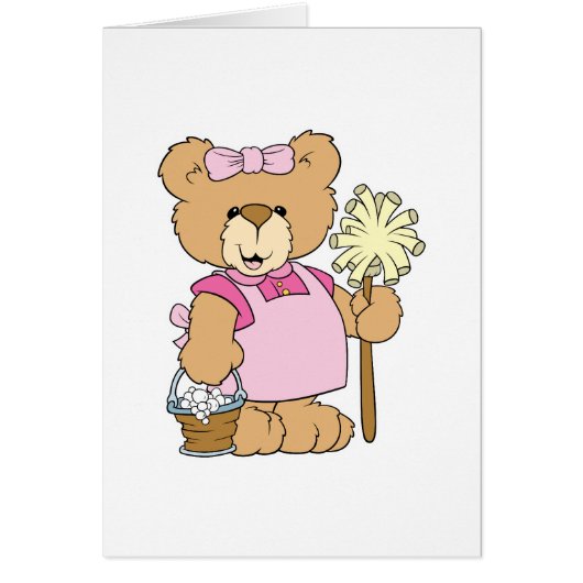 Cute House Cleaning Bear Cards (Front)