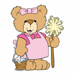 Cute House Cleaning Bear Cutout