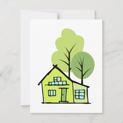 Cute House Drawing Client Appreciation Notecards