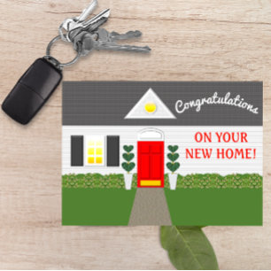 Cute House Facade Housewarming Card