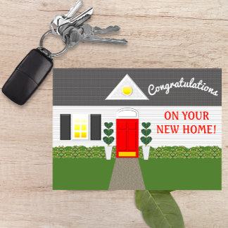 Cute House Facade Housewarming Card